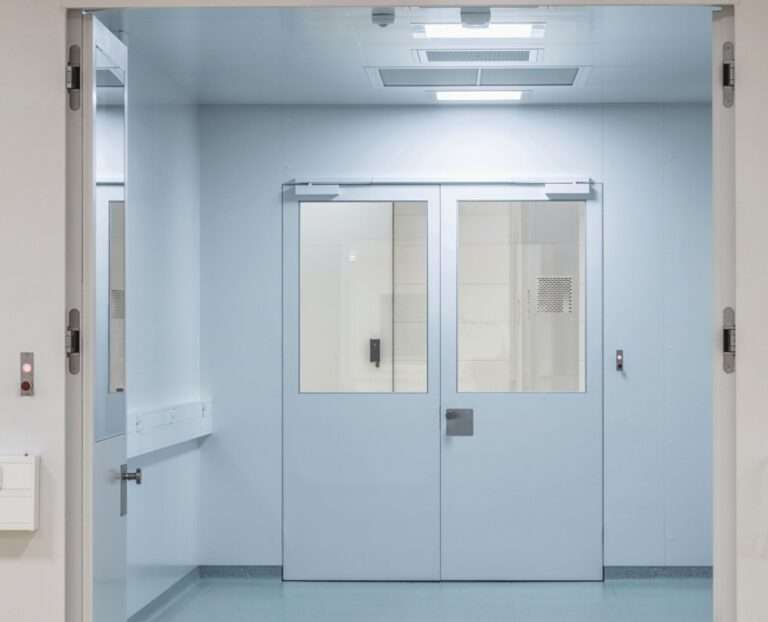 LINE® Reinraumeinrichtung Reinraumsysteme Innen Reinraumtüre doppelflügelig